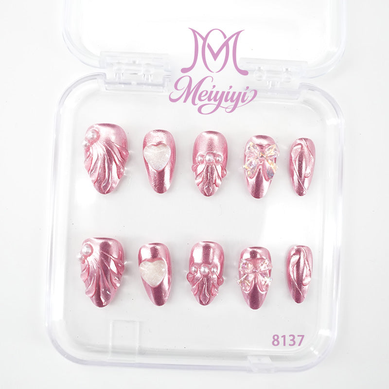 8137-MYY's designer original high-end design customized luxury hand-painted wearable nail art