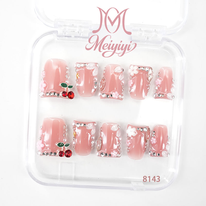 8143-MYY's designer original high-end design customized luxury hand-painted wearable nail art