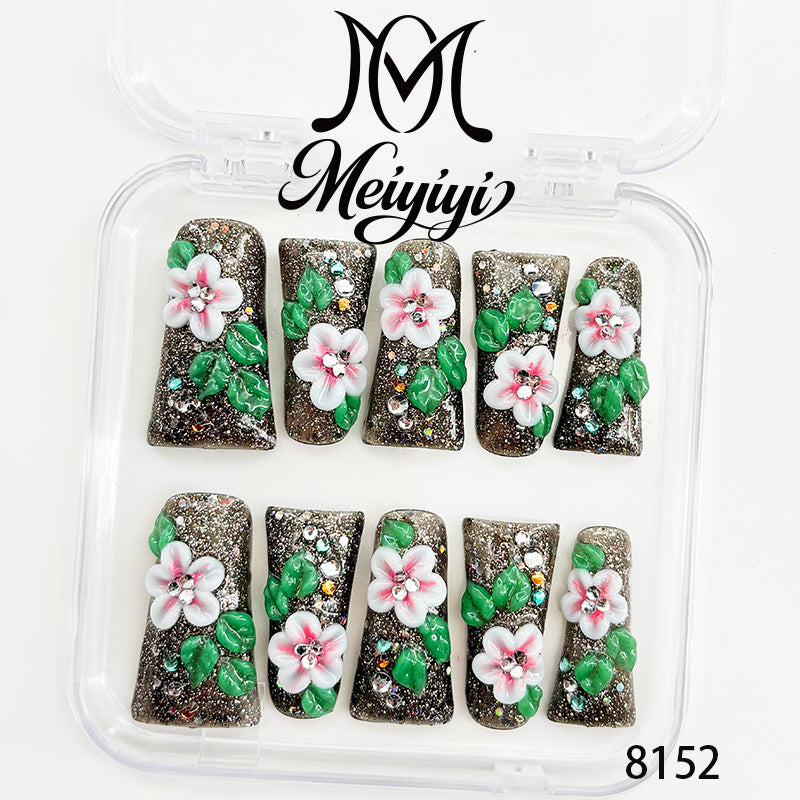 8152-MYY's designer original high-end design customized luxury hand-painted wearable nail art