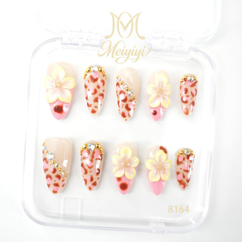 8164-MYY's designer original high-end design customized luxury hand-painted wearable nail art