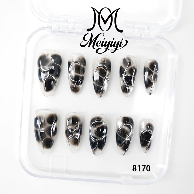 8170-MYY's designer original high-end design customized luxury hand-painted wearable nail art