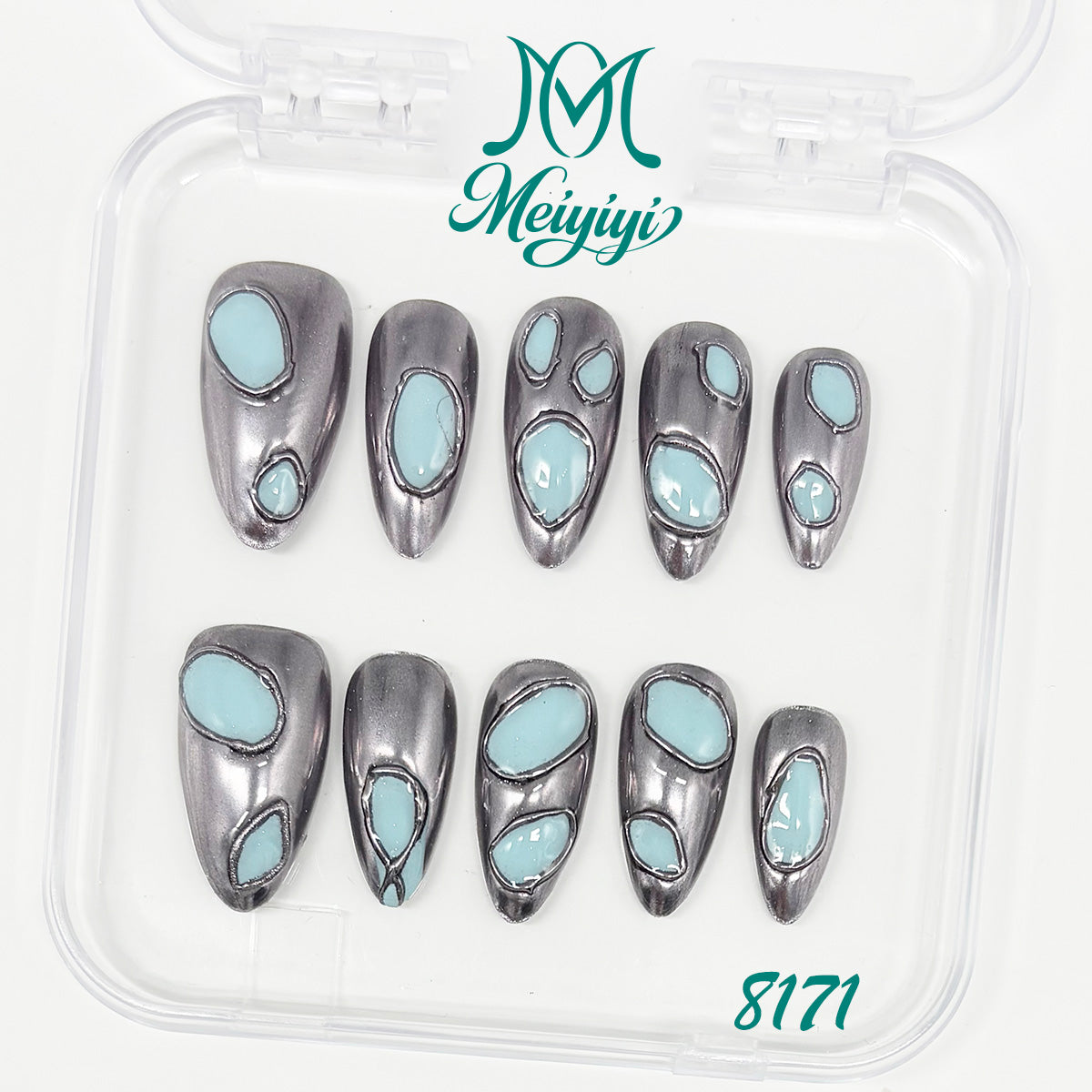 8171-MYY's designer original high-end design customized luxury hand-painted wearable nail art