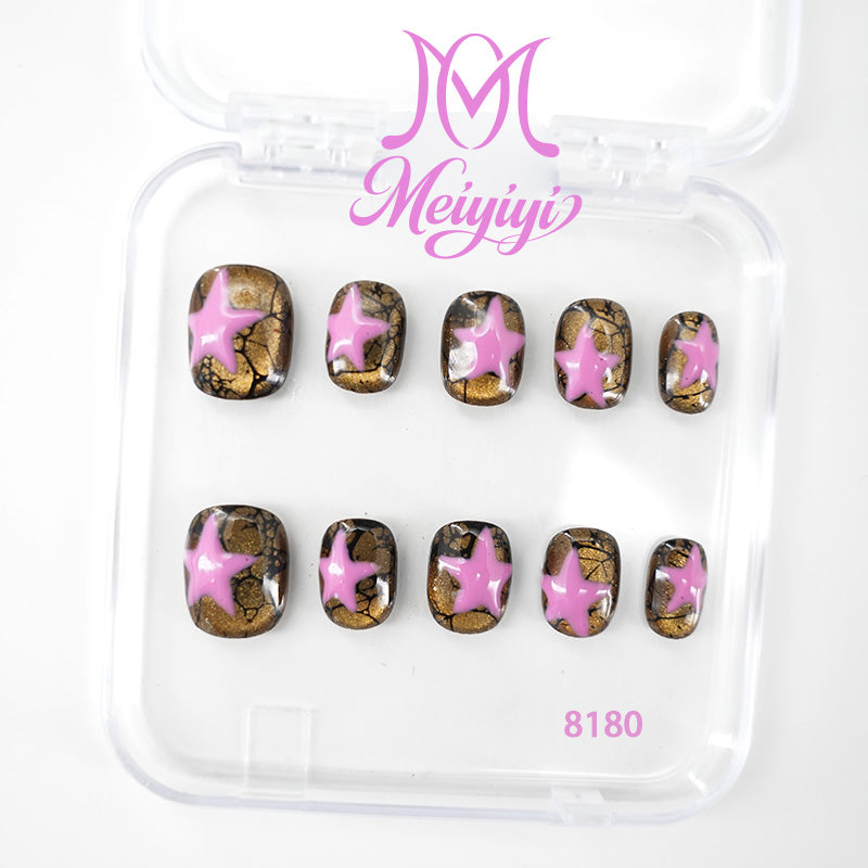 8180-MYY's designer original high-end design customized luxury hand-painted wearable nail art
