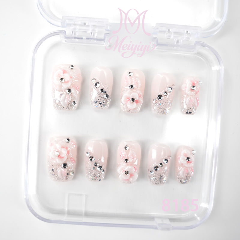 8185-MYY's designer original high-end design customized luxury hand-painted wearable nail art