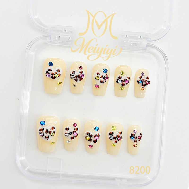 8200-MYY's designer original high-end design customized luxury hand-painted wearable nail art