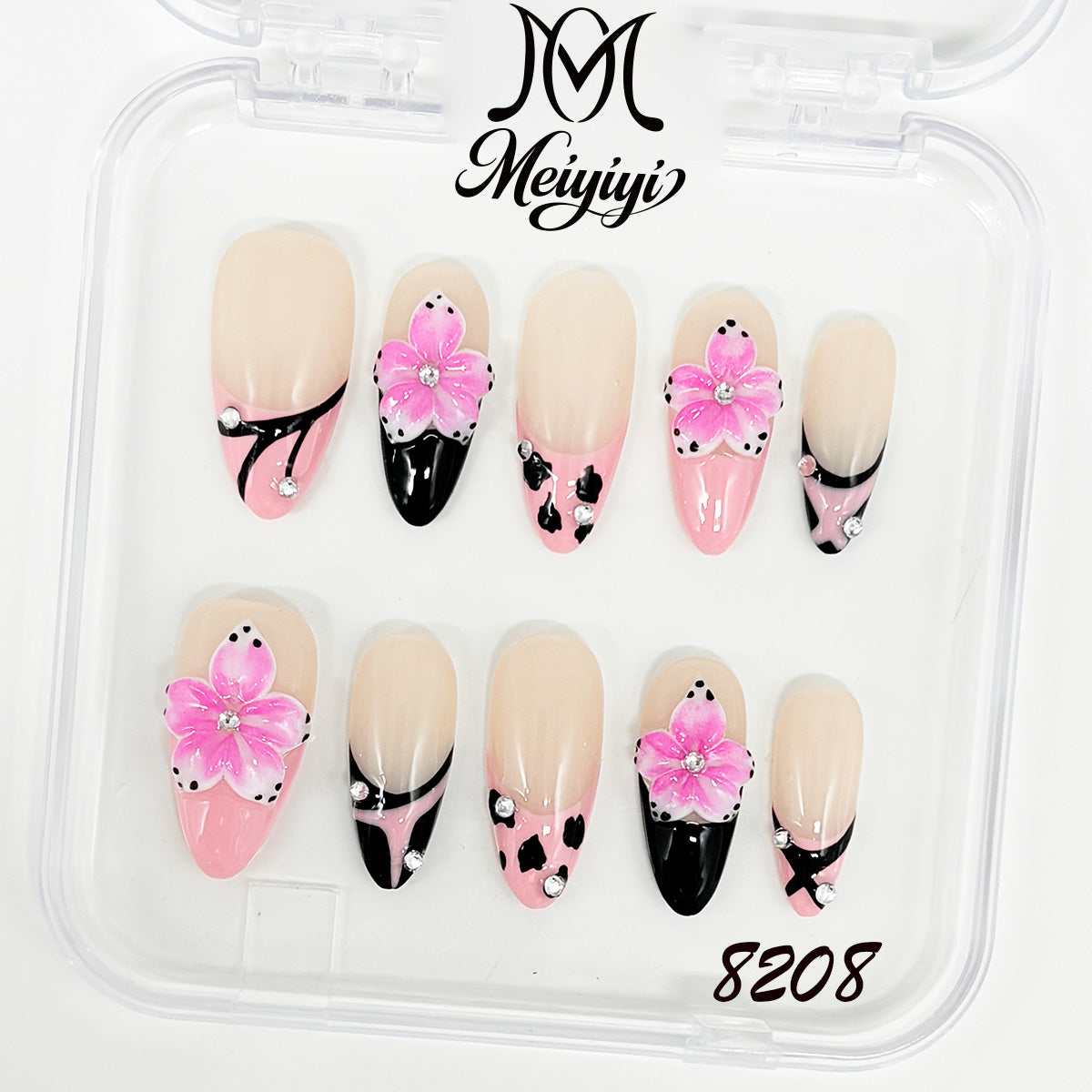 8208-MYY's designer original high-end design customized luxury hand-painted wearable nail art