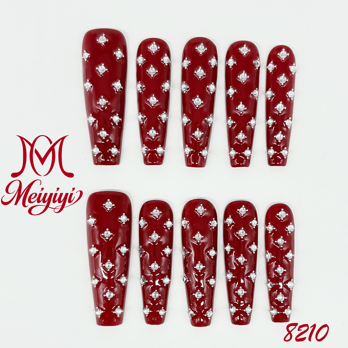 8210-MYY's designer original high-end design customized luxury hand-painted wearable nail art
