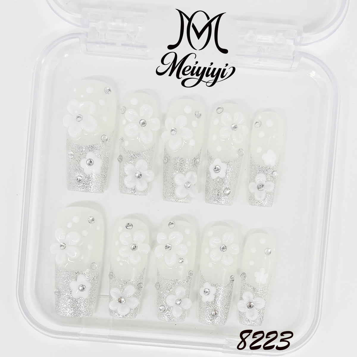 8223-MYY's designer original high-end design customized luxury hand-painted wearable nail art