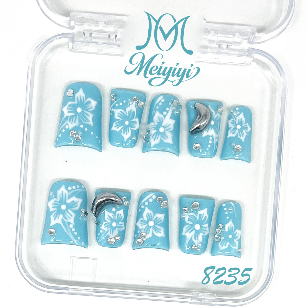 8235-MYY's designer original high-end design customized luxury hand-painted wearable nail art