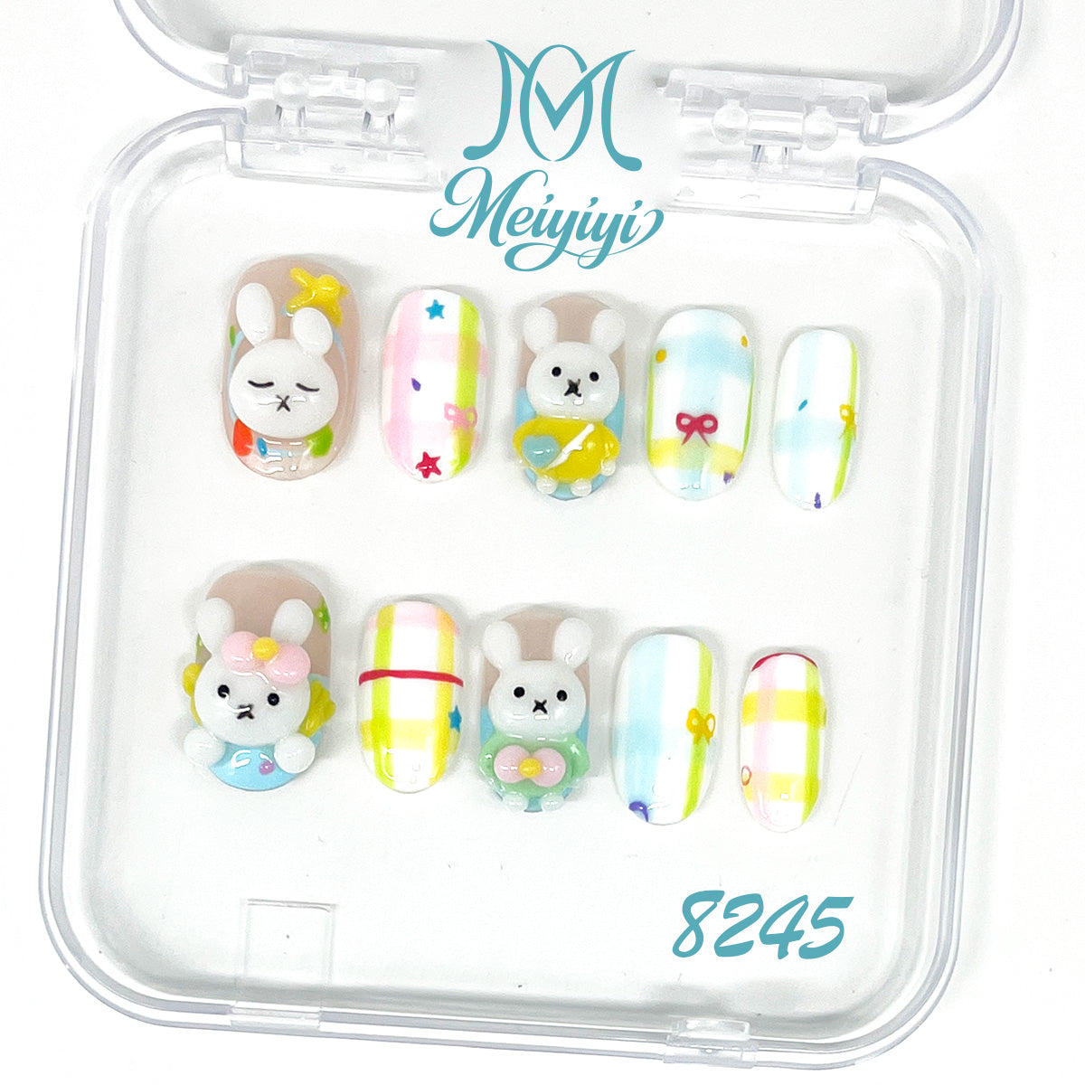 8245-MYY's designer original high-end design customized luxury hand-painted wearable nail art