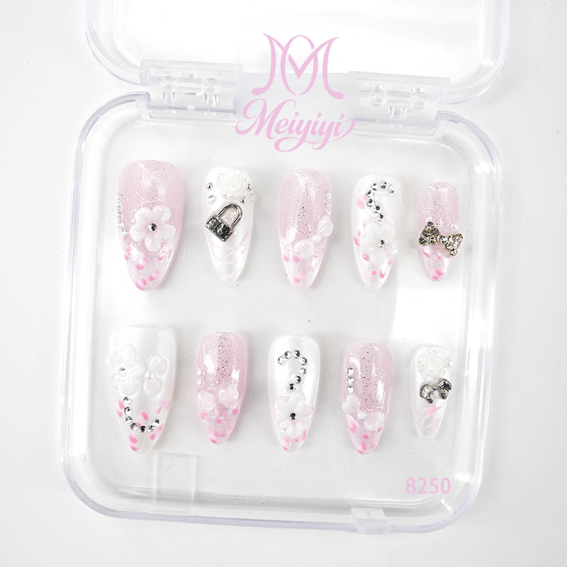 8250-MYY's designer original high-end design customized luxury hand-painted wearable nail art