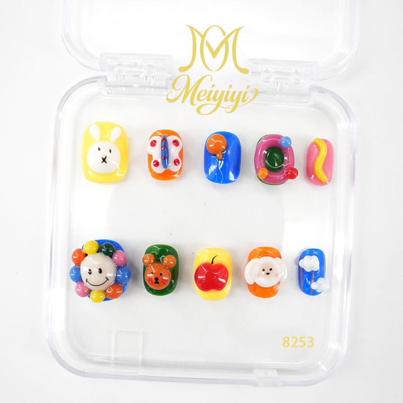 8253-MYY's designer original high-end design customized luxury hand-painted wearable nail art