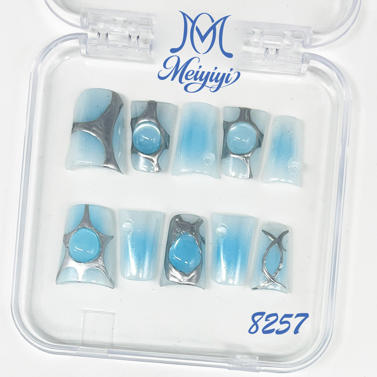 8257-MYY's designer original high-end design customized luxury hand-painted wearable nail art