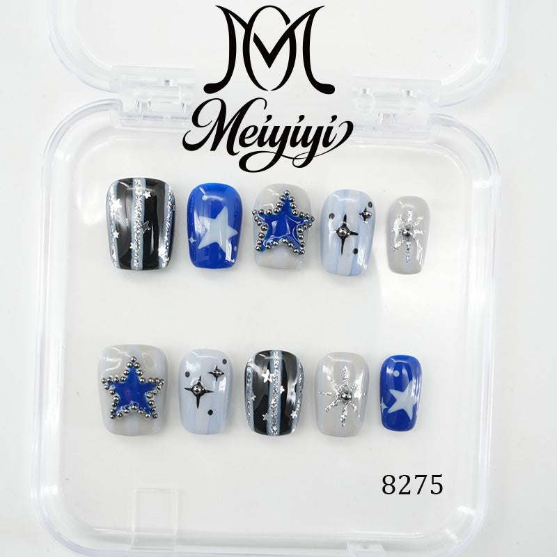 8275-MYY's designer original high-end design customized luxury hand-painted wearable nail art