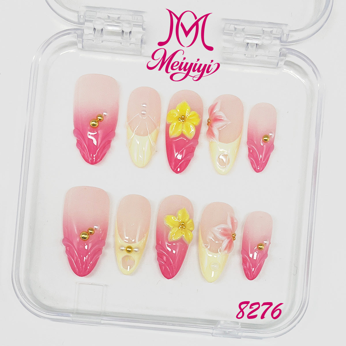 8276-MYY's designer original high-end design customized luxury hand-painted wearable nail art