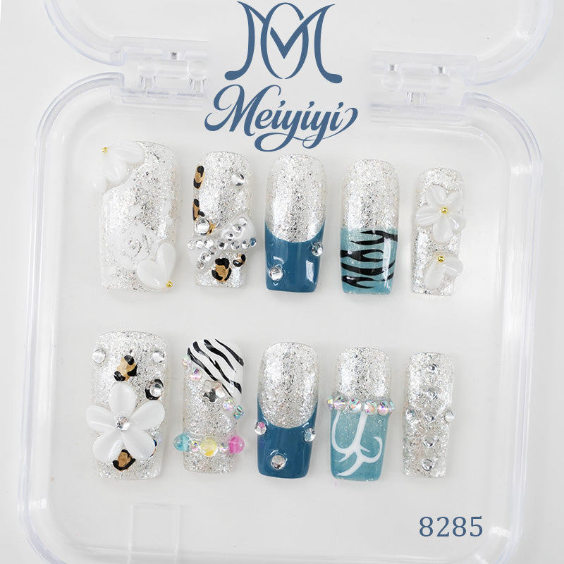 8285-MYY's designer original high-end design customized luxury hand-painted wearable nail art