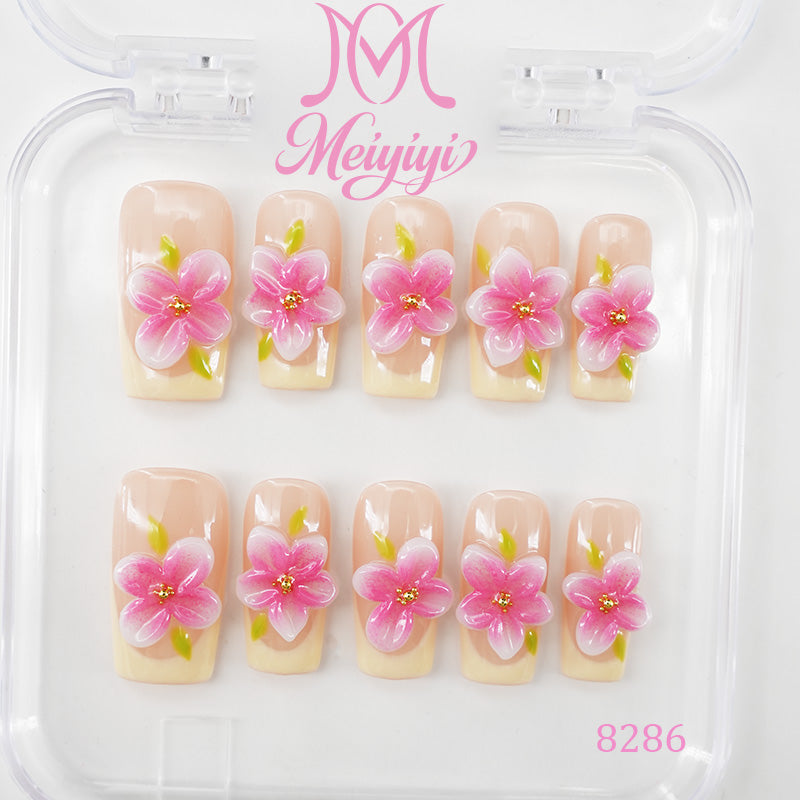 8286-MYY's designer original high-end design customized luxury hand-painted wearable nail art