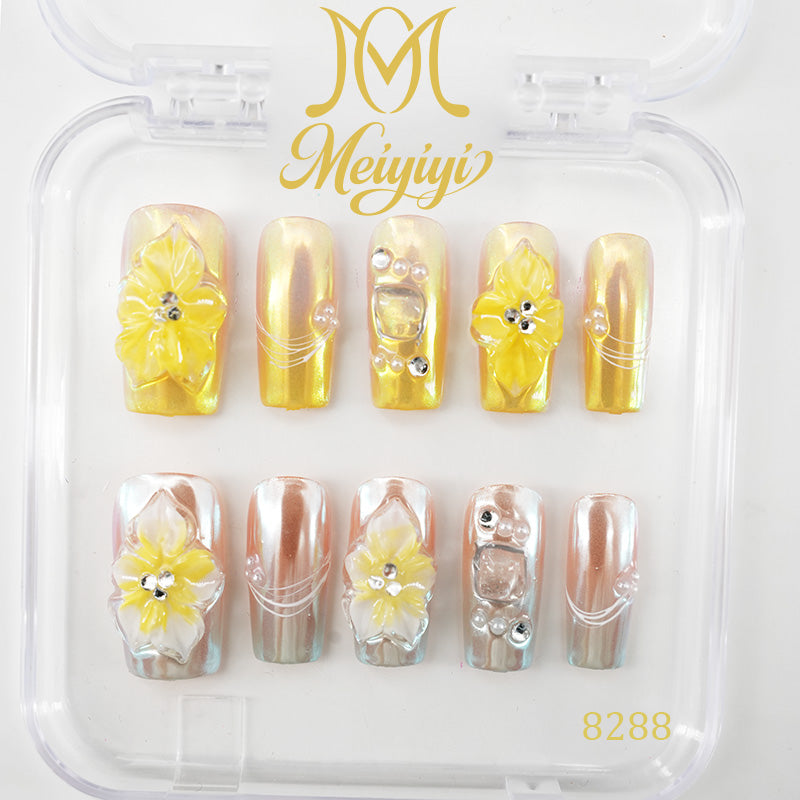 8288-MYY's designer original high-end design customized luxury hand-painted wearable nail art