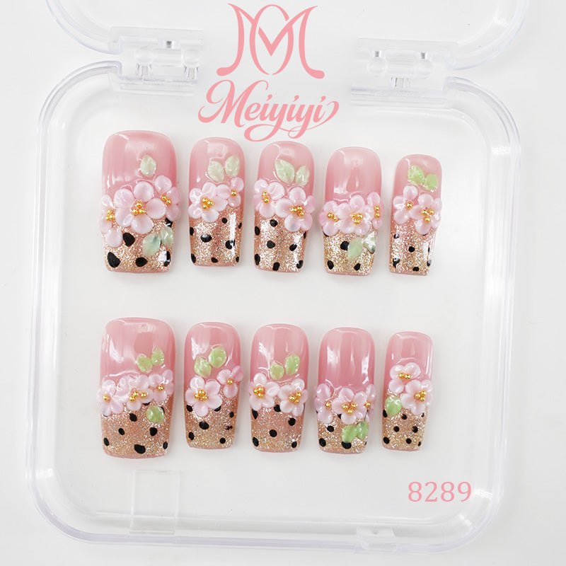 8289-MYY's designer original high-end design customized luxury hand-painted wearable nail art