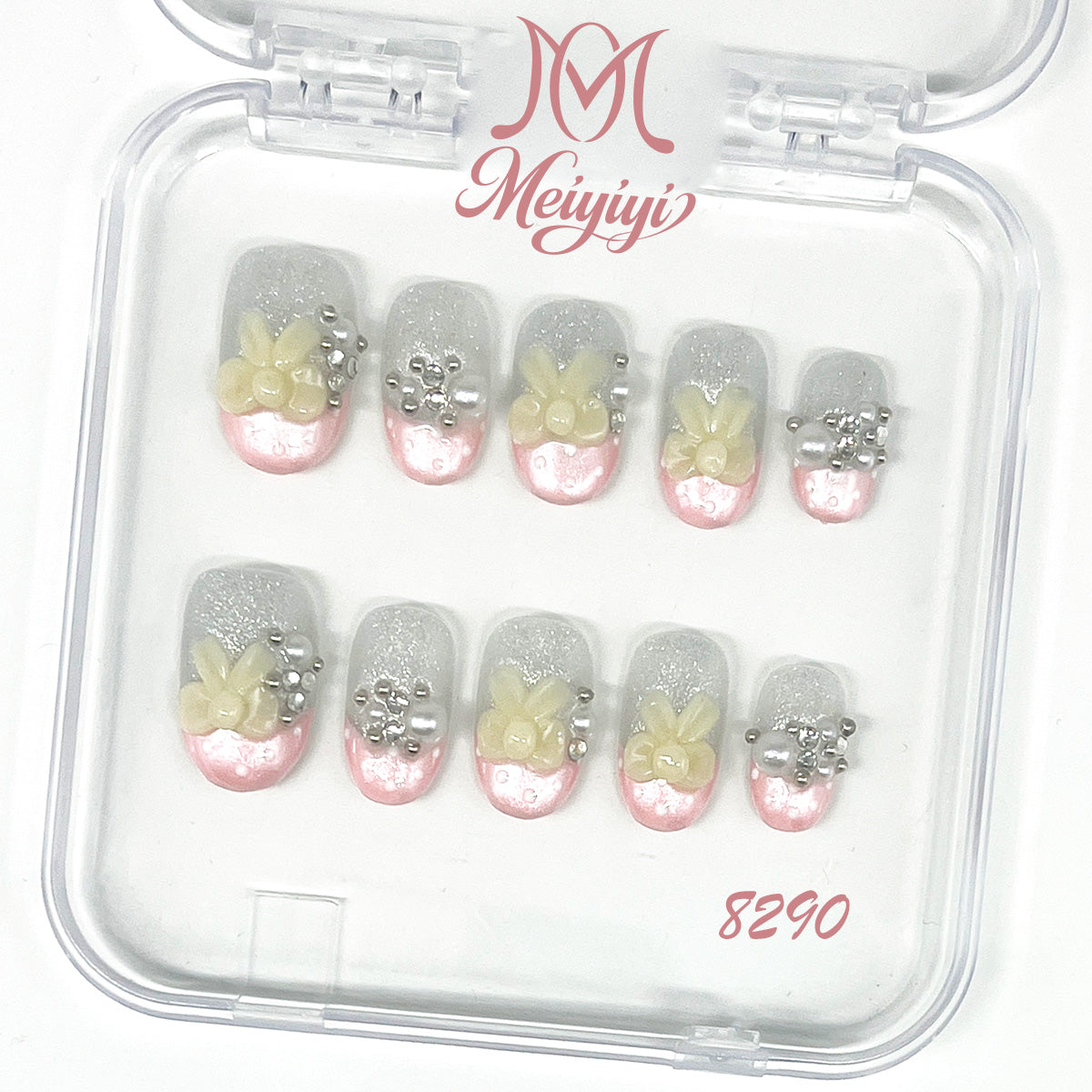 8290-MYY's designer original high-end design customized luxury hand-painted wearable nail art