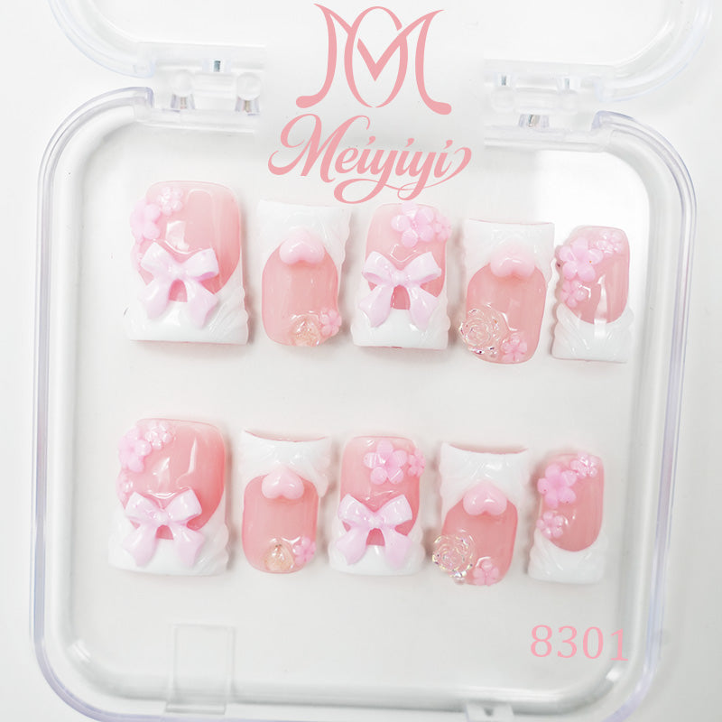 8301-MYY's designer original high-end design customized luxury hand-painted wearable nail art