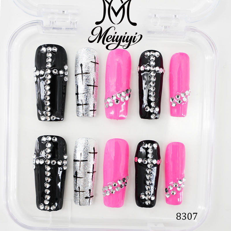 8307-MYY's designer original high-end design customized luxury hand-painted wearable nail art