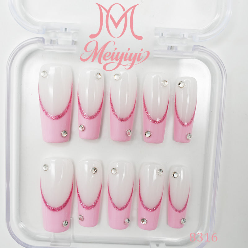8316-MYY's designer original high-end design customized luxury hand-painted wearable nail art