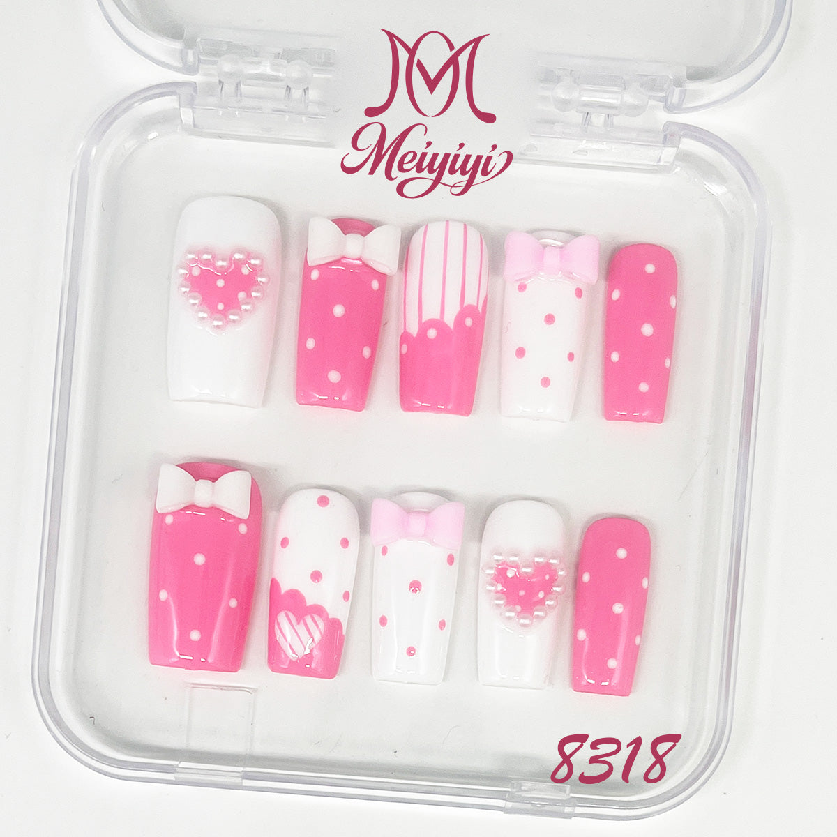 8318-MYY's designer original high-end design customized luxury hand-painted wearable nail art