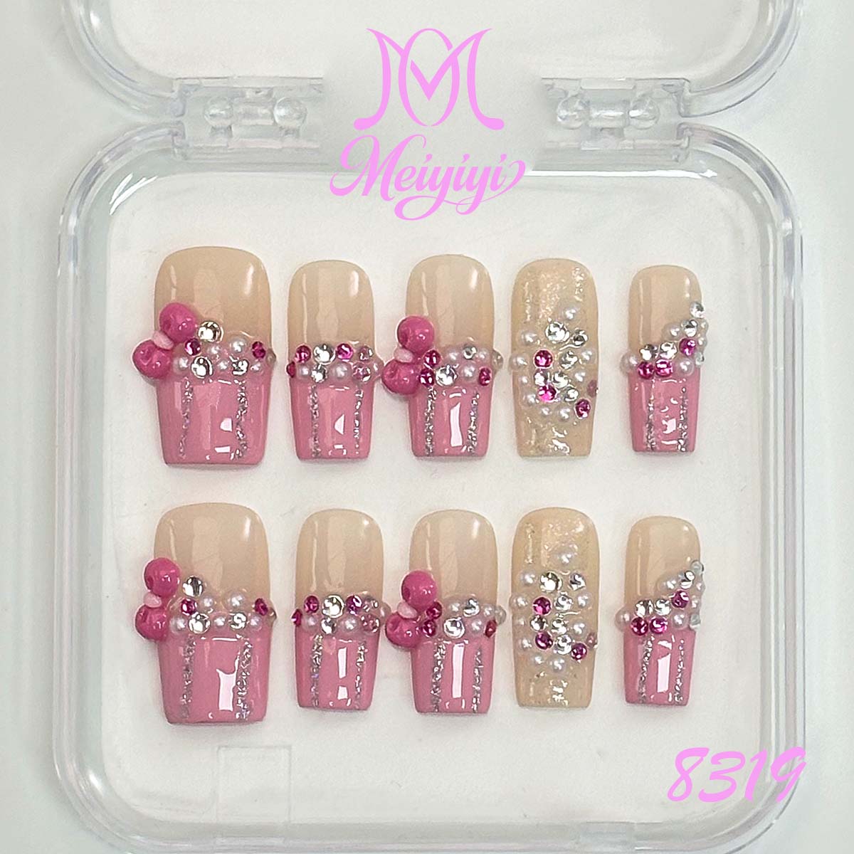 8319-MYY's designer original high-end design customized luxury hand-painted wearable nail art