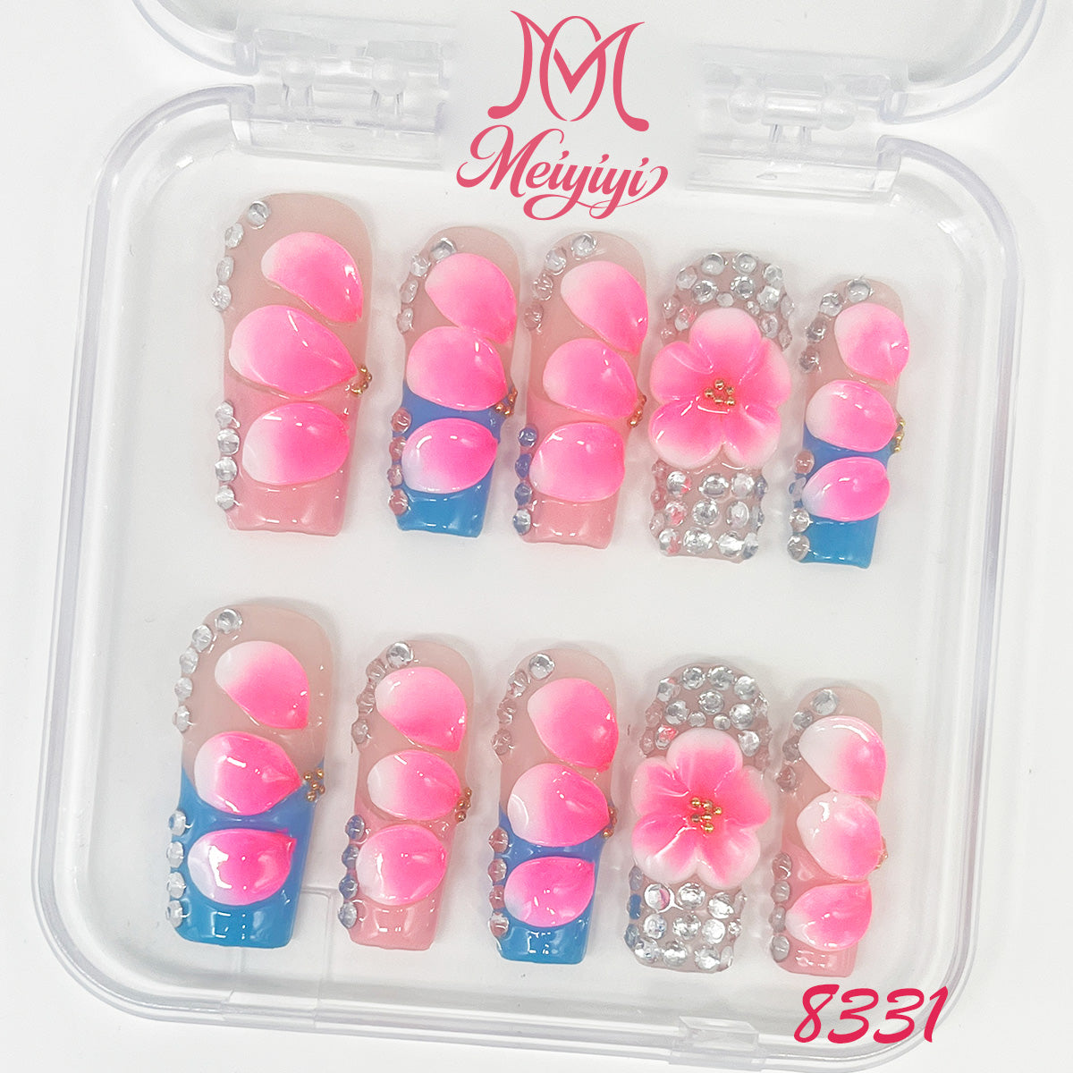 8331-MYY's designer original high-end design customized luxury hand-painted wearable nail art