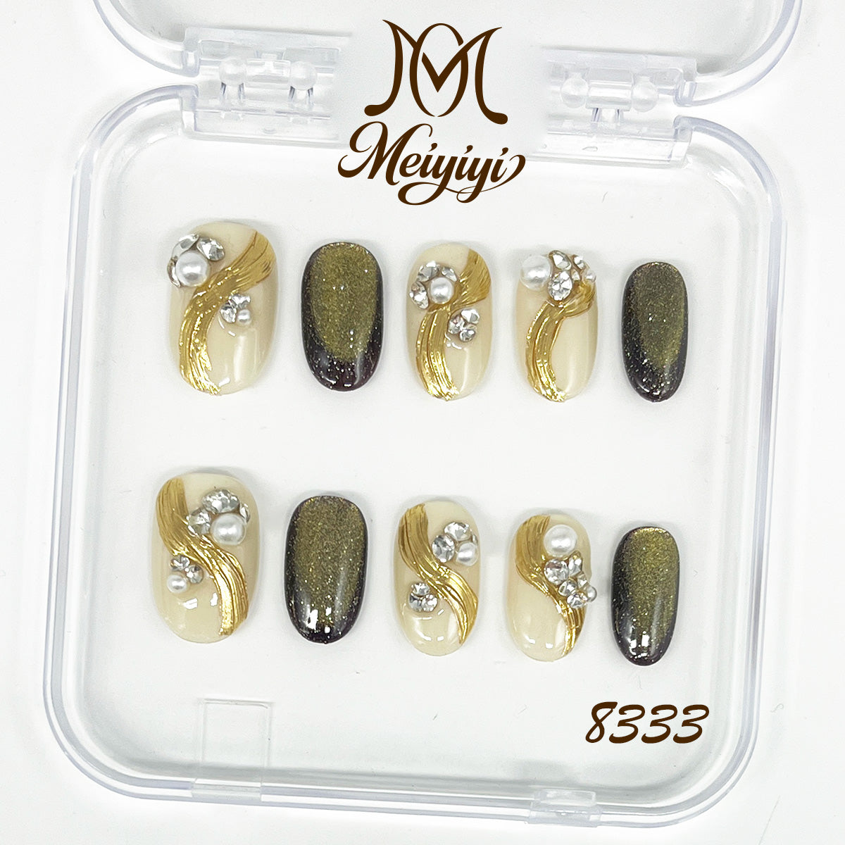 8333-MYY's designer original high-end design customized luxury hand-painted wearable nail art