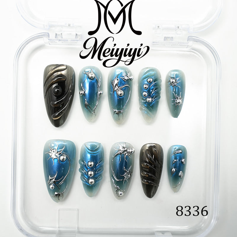 8336-MYY's designer original high-end design customized luxury hand-painted wearable nail art