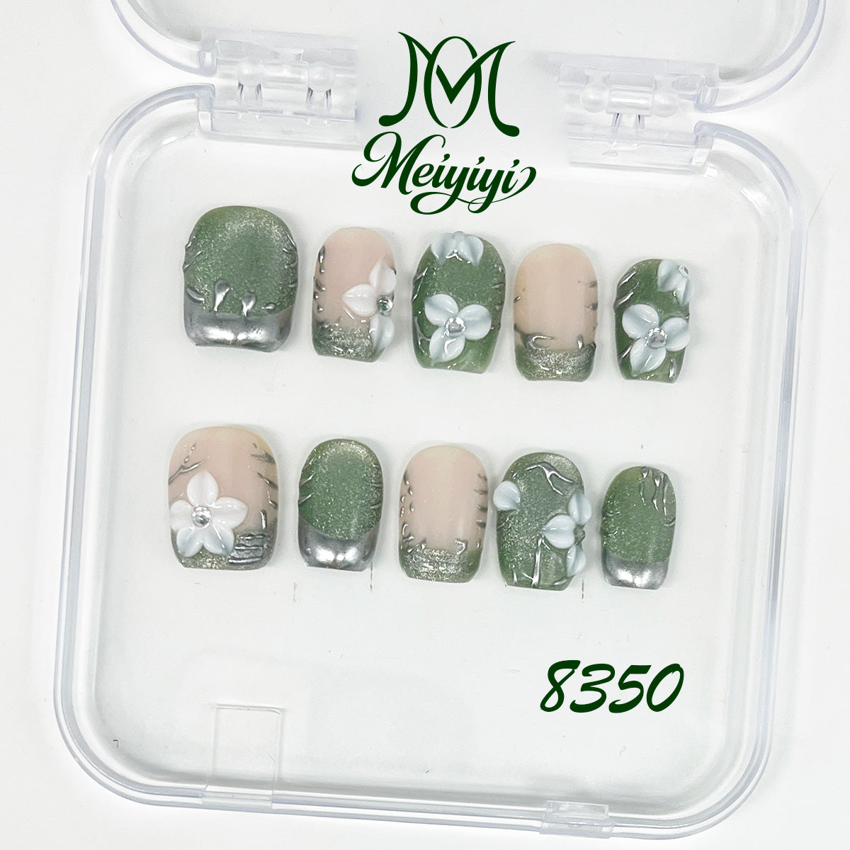 8350-MYY's designer original high-end design customized luxury hand-painted wearable nail art