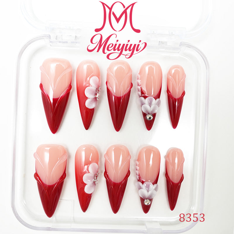 8353-MYY's designer original high-end design customized luxury hand-painted wearable nail art