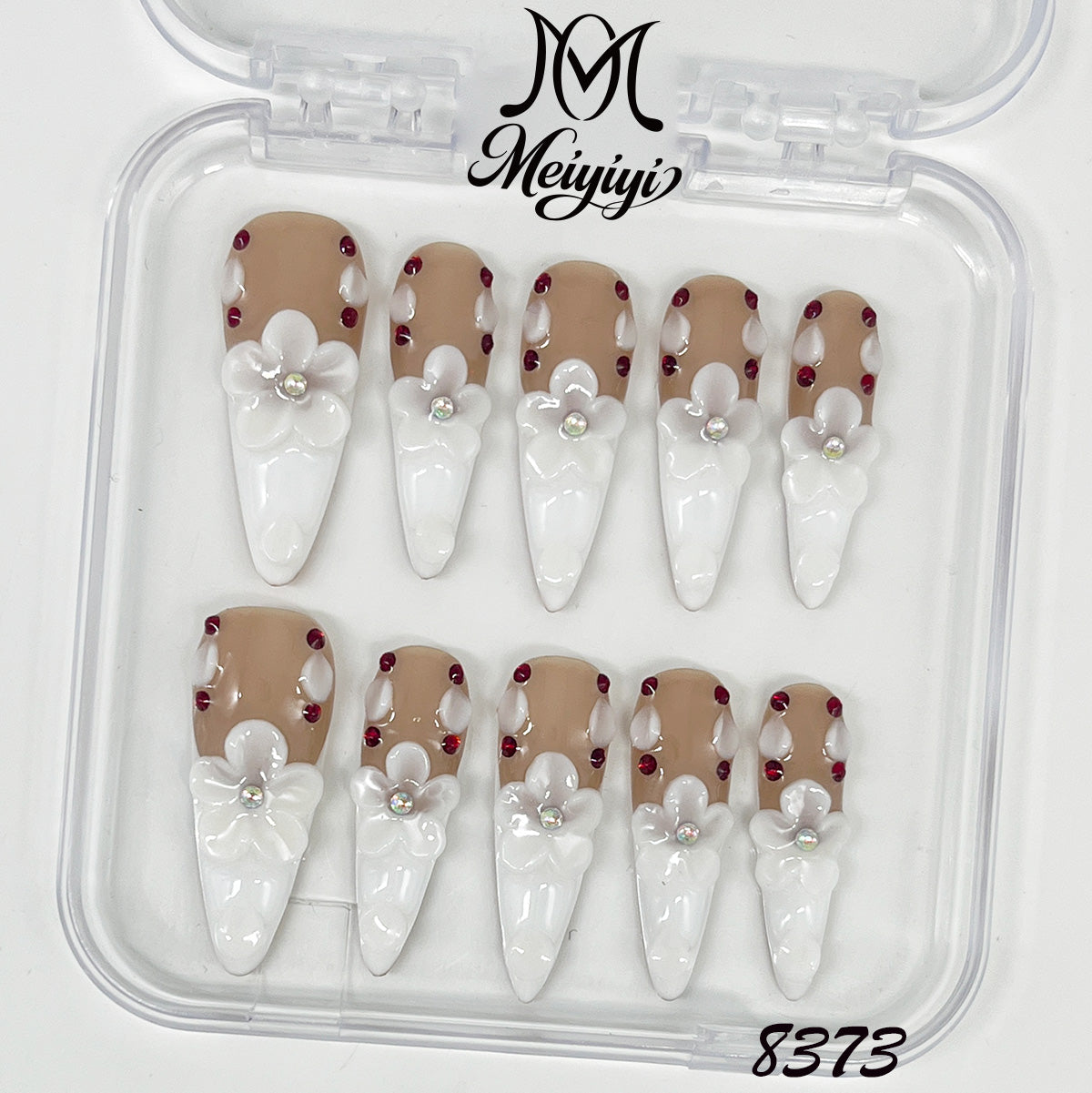 8373-MYY's designer original high-end design customized luxury hand-painted wearable nail art