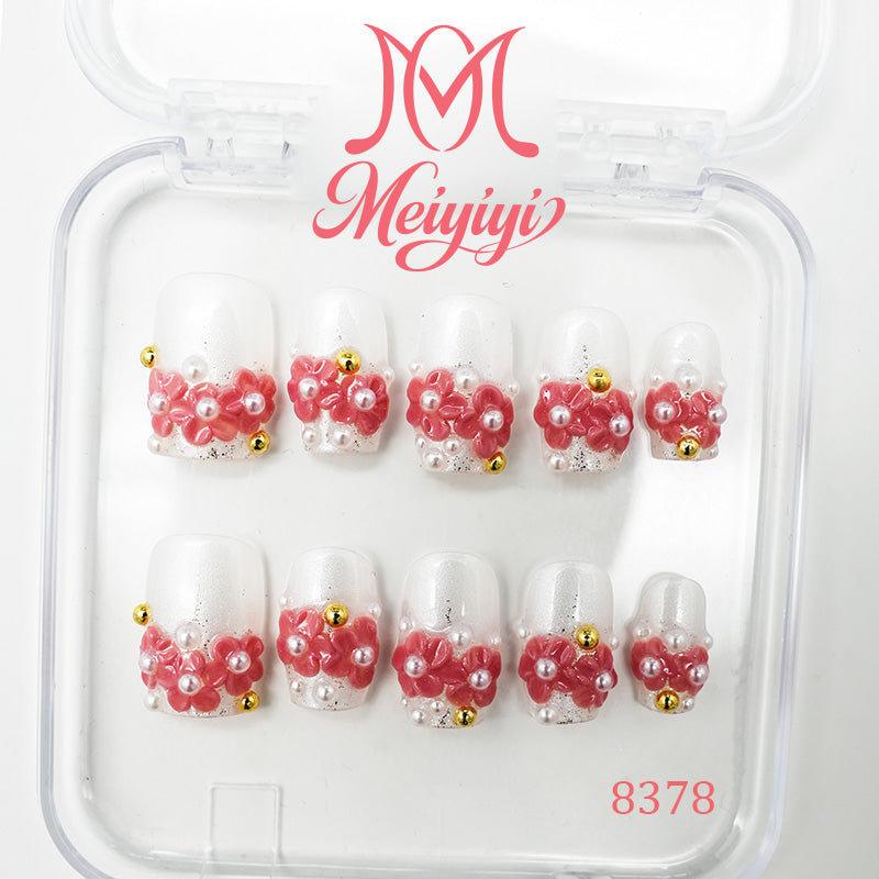 8378-MYY's designer original high-end design customized luxury hand-painted wearable nail art