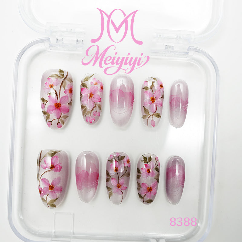 8388-MYY's designer original high-end design customized luxury hand-painted wearable nail art