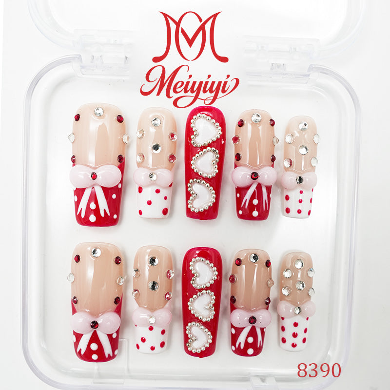 8390-MYY's designer original high-end design customized luxury hand-painted wearable nail art