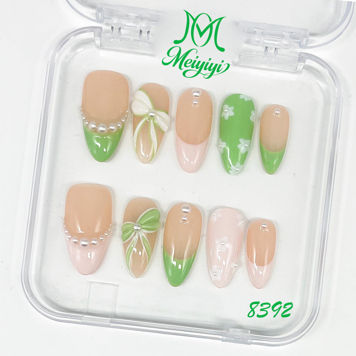 8392-MYY's designer original high-end design customized luxury hand-painted wearable nail art