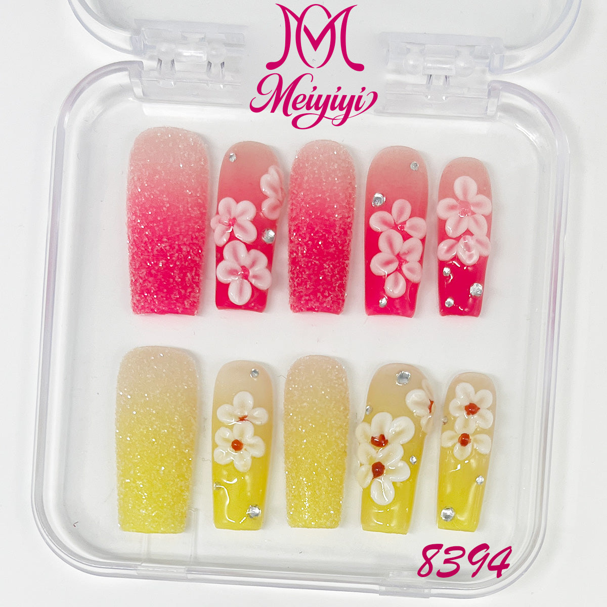 8394-MYY's designer original high-end design customized luxury hand-painted wearable nail art