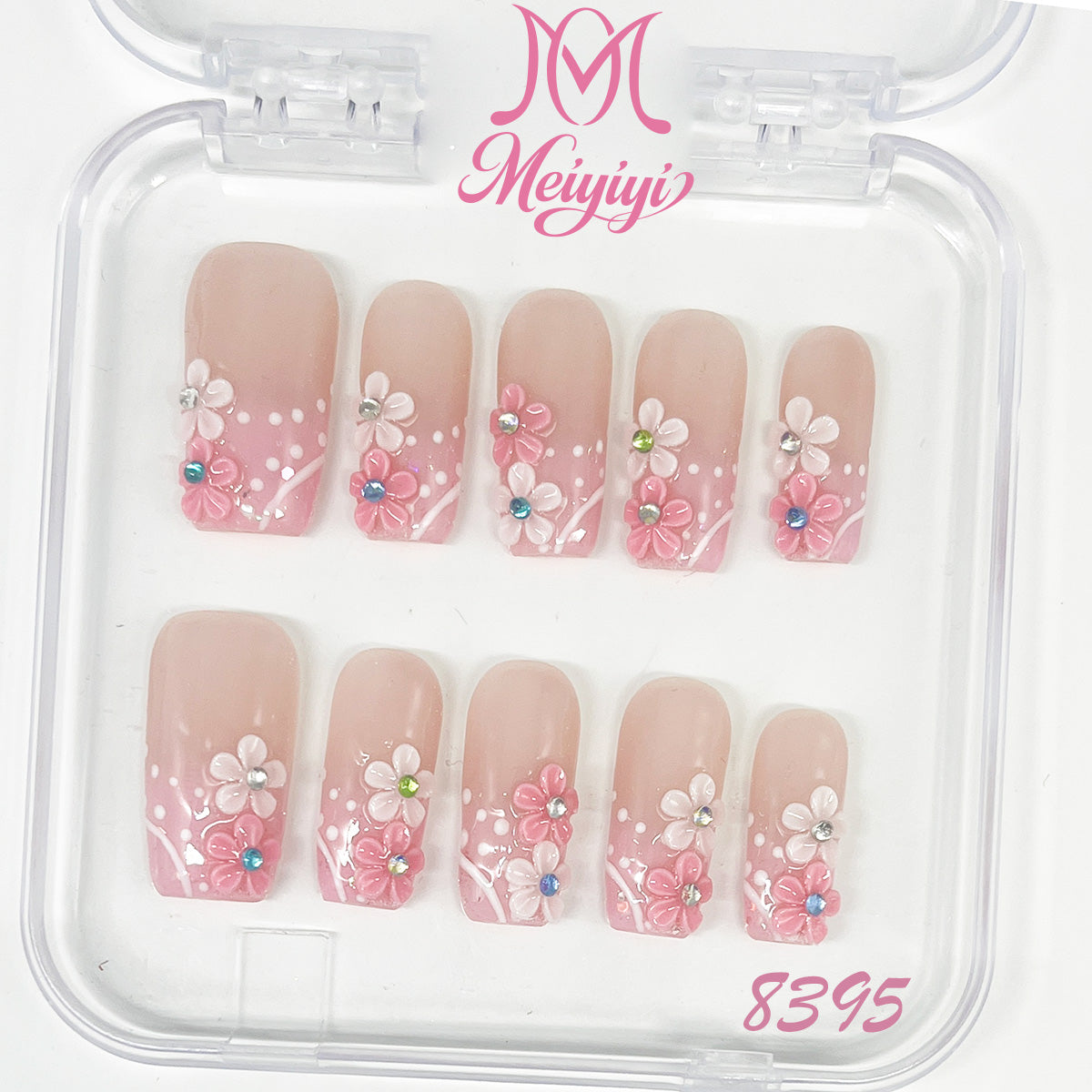 8395-MYY's designer original high-end design customized luxury hand-painted wearable nail art