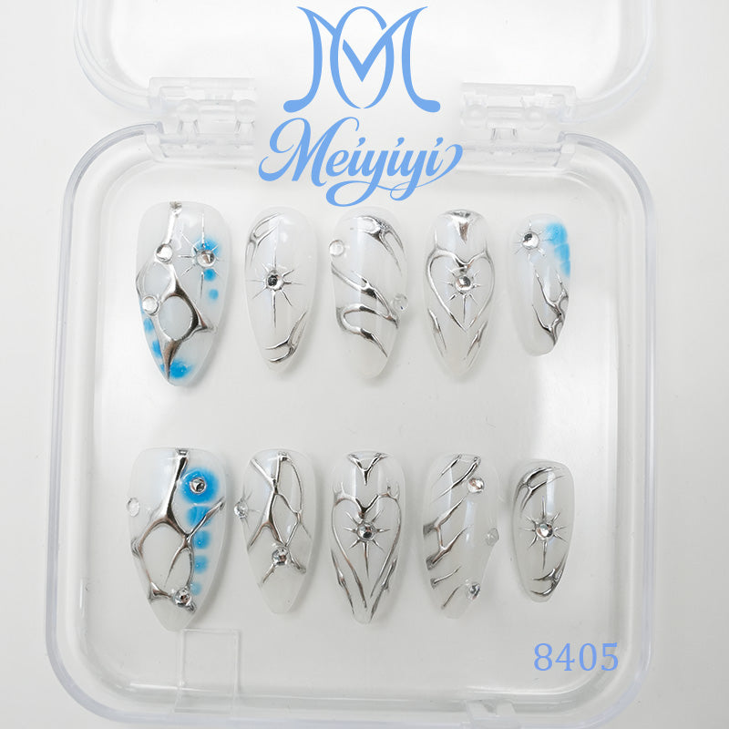 8405-MYY's designer original high-end design customized luxury hand-painted wearable nail art
