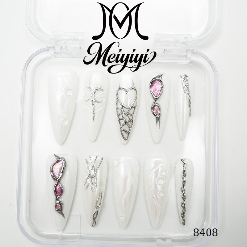 8408-MYY's designer original high-end design customized luxury hand-painted wearable nail art