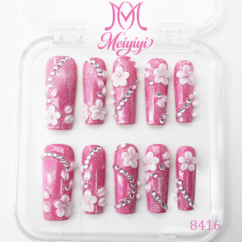 8416-MYY's designer original high-end design customized luxury hand-painted wearable nail art