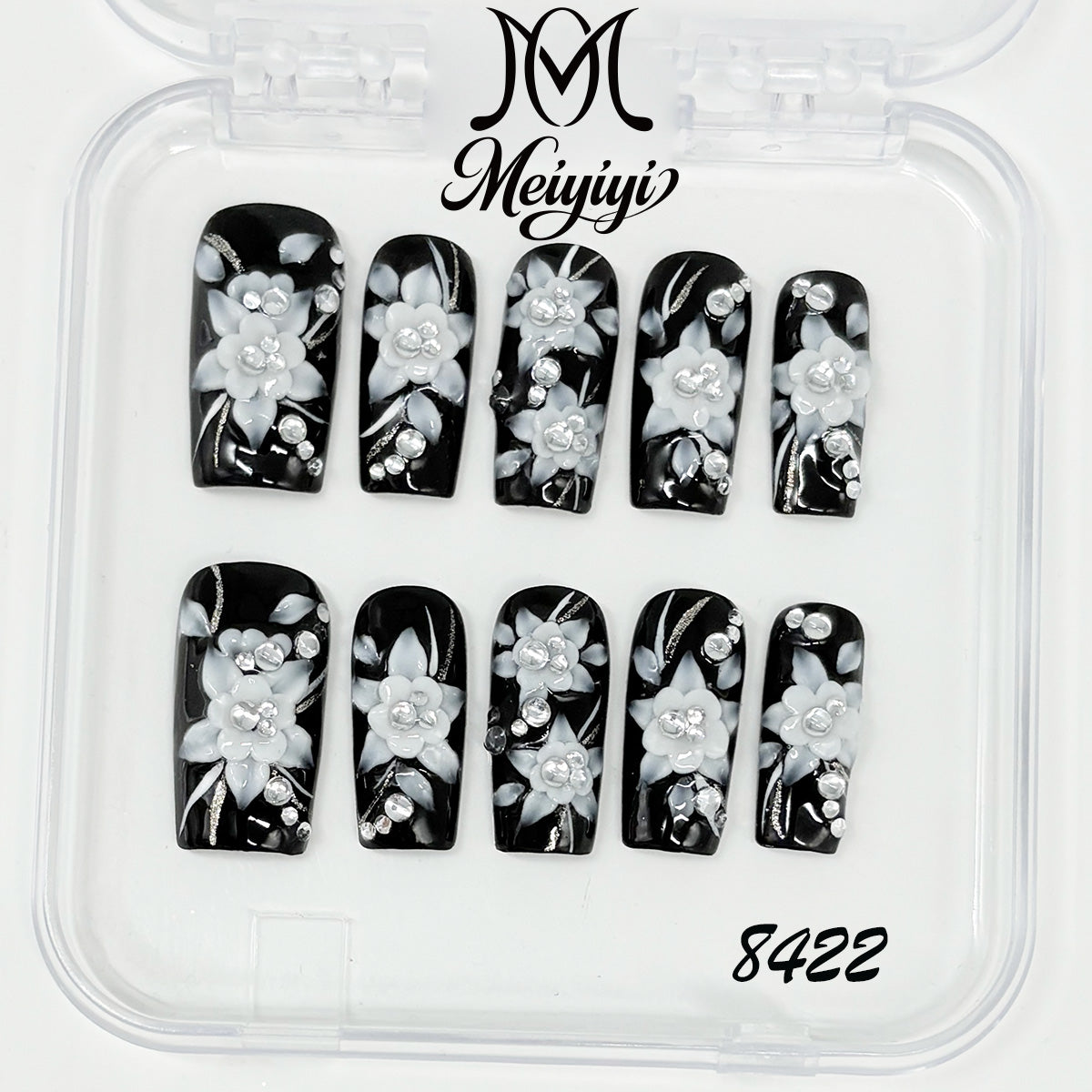 8422-MYY's designer original high-end design customized luxury hand-painted wearable nail art