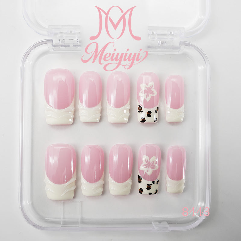 8443-MYY's designer original high-end design customized luxury hand-painted wearable nail art