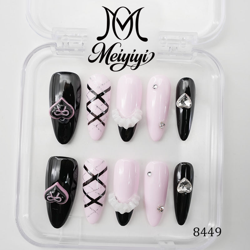 8449-MYY's designer original high-end design customized luxury hand-painted wearable nail art