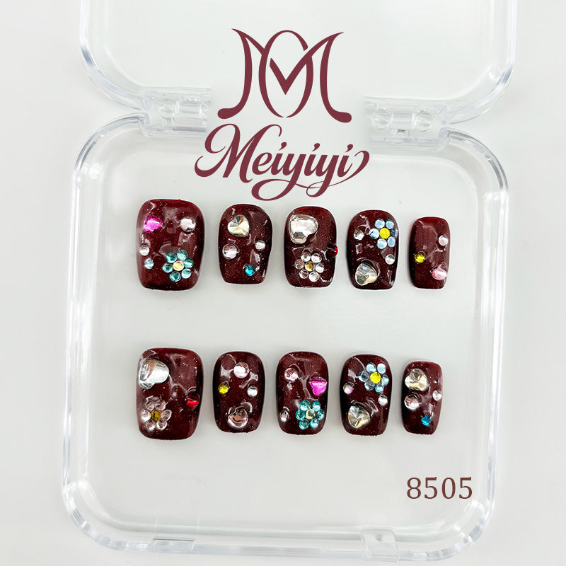 8505-MYY's designer original high-end design customized luxury hand-painted wearable nail art