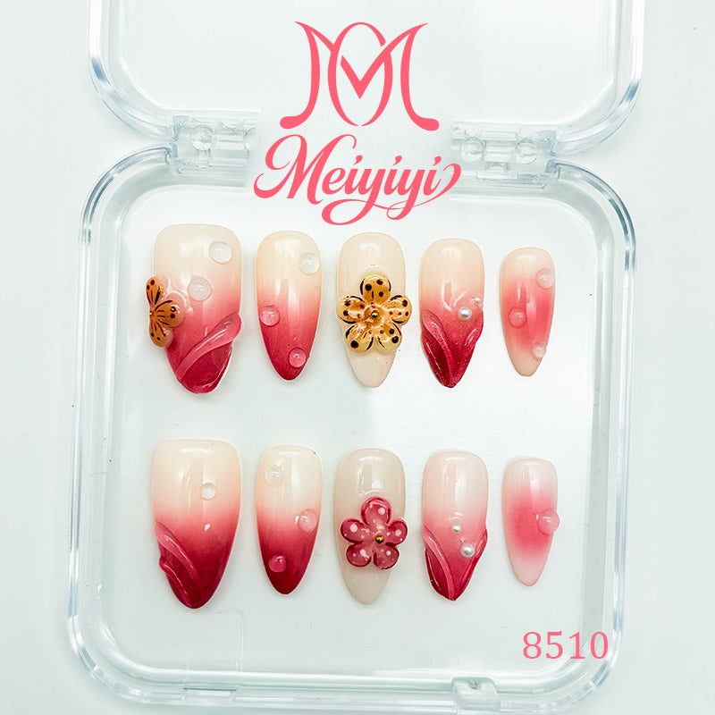 8510-MYY's designer original high-end design customized luxury hand-painted wearable nail art