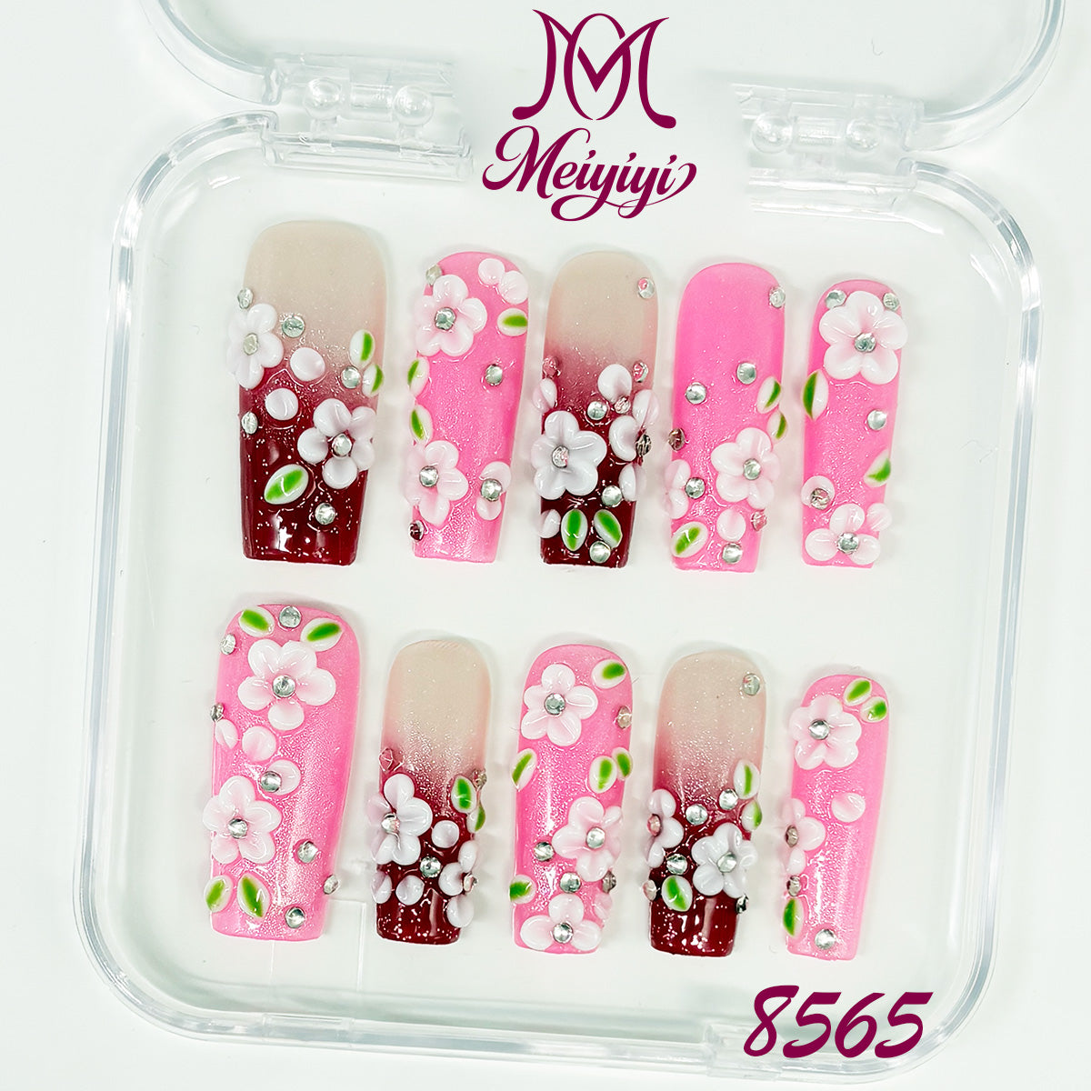 8565-MYY's designer original high-end design customized luxury hand-painted wearable nail art